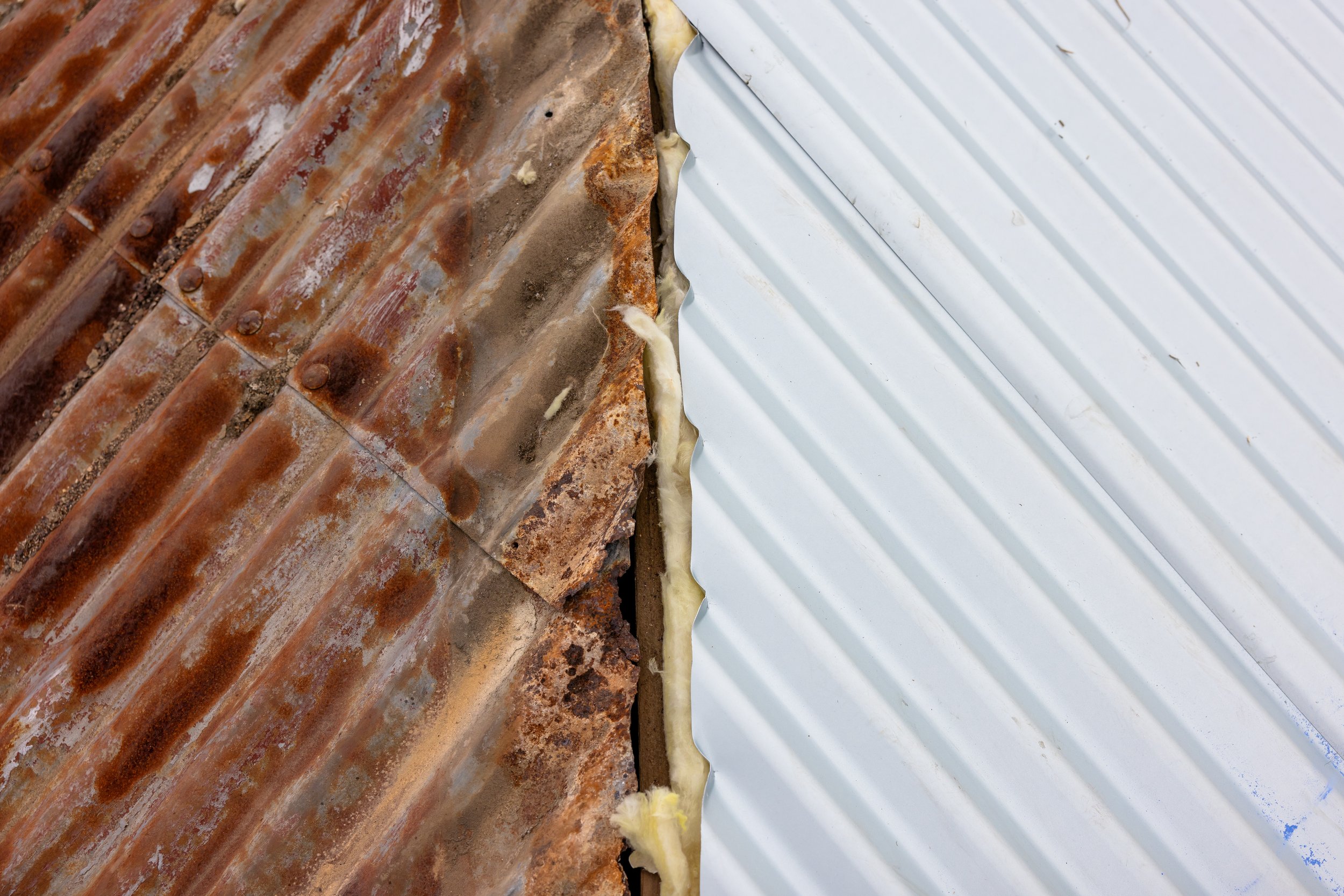 Roof repairs and maintenance work in progress